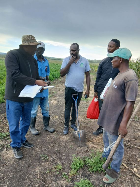 A field training session with farm staff