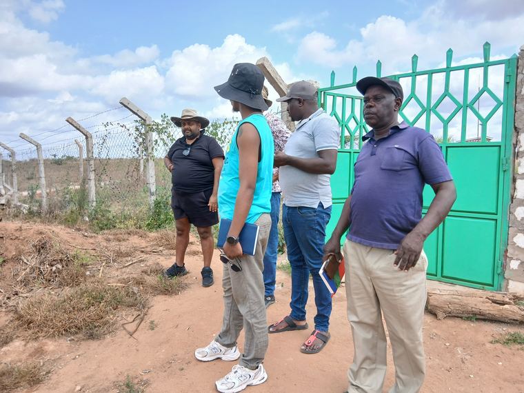 A site visit at a secured farm boundary