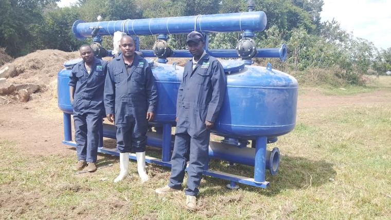 Water filtration units delivered to site
